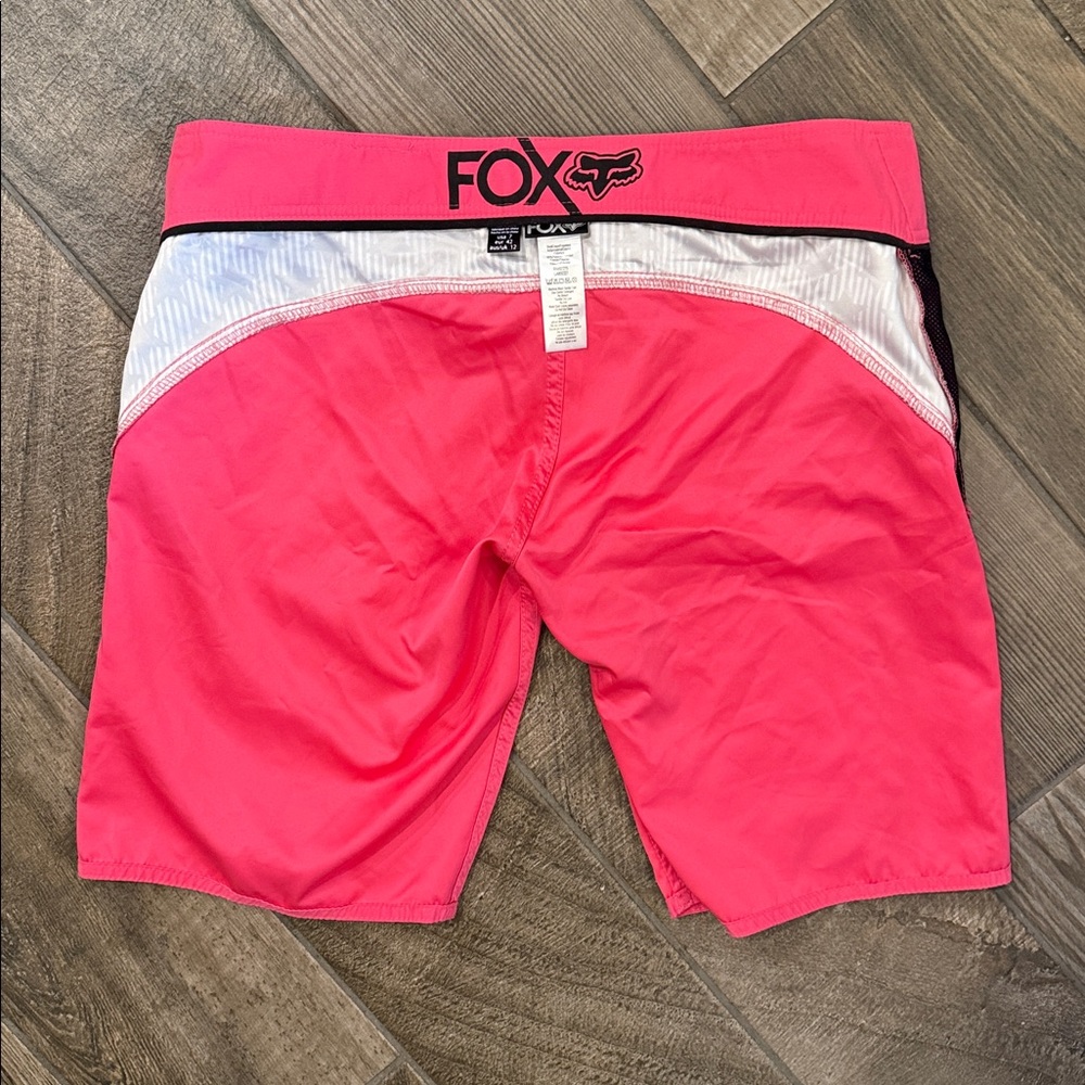 Fox Secret Ride Boardie Swim Trunks Board Shorts Pink Black Size 7 Y2K Surf - Picture 11 of 13